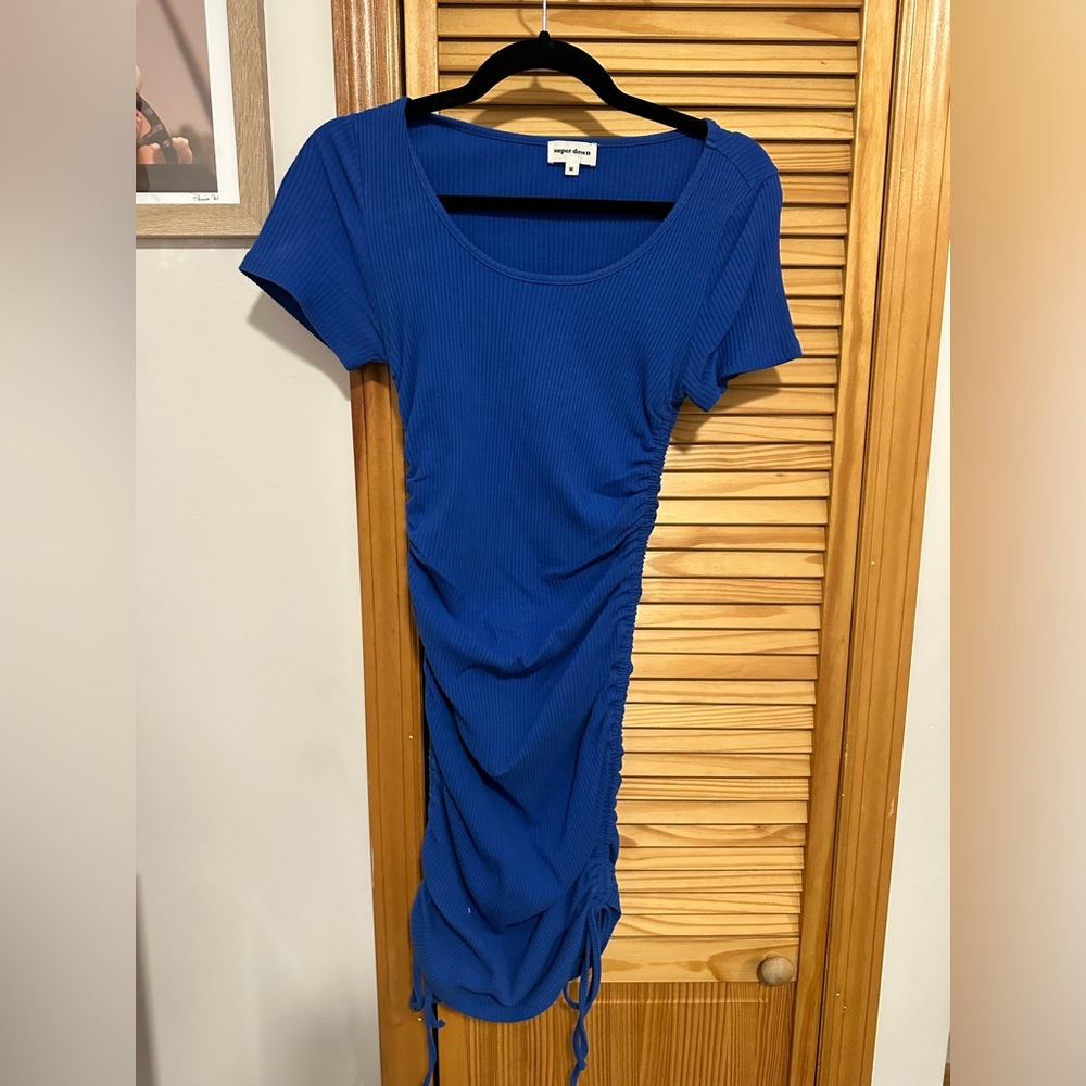 Scrunchy & Tight Mini Dress💙🦋🧢🐬🧵🩵